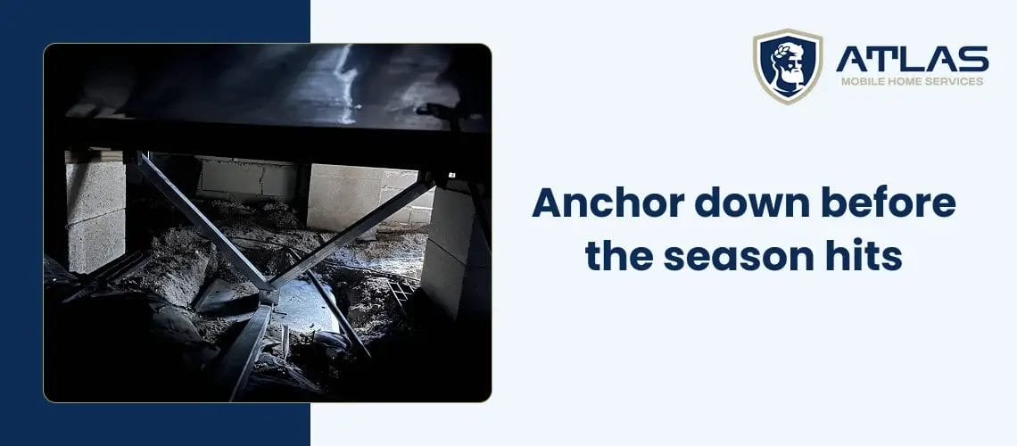Atlas Mobile Home Services installs hurricane anchors in Florida mobile homes, ensuring every home is storm-ready.