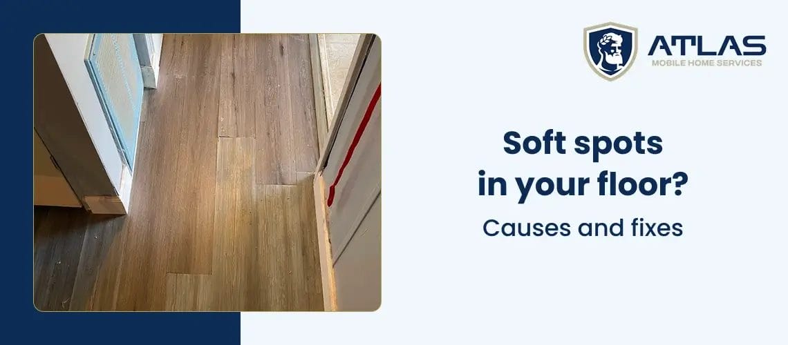 Fix soft spots in floor with expert help from Atlas Mobile Home Services